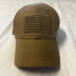 Highland Tactical Desert Tan American Flag Mesh Trucker Hat (BOGO Offer)